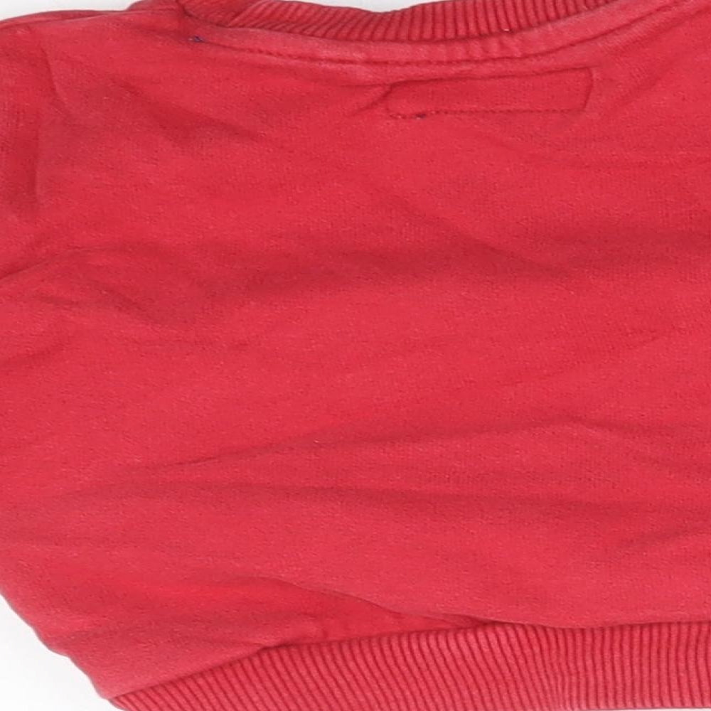 NEXT Baby Red  Cotton Pullover Jumper Size 6-9 Months   - TRACTOR