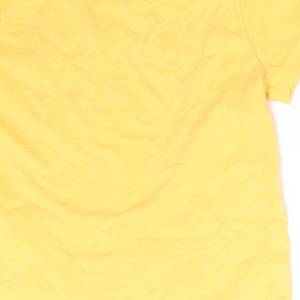 F&F Boys Orange  Cotton Basic T-Shirt Size 18-24 Months Round Neck  - KEEPING COOL BY THE POOL
