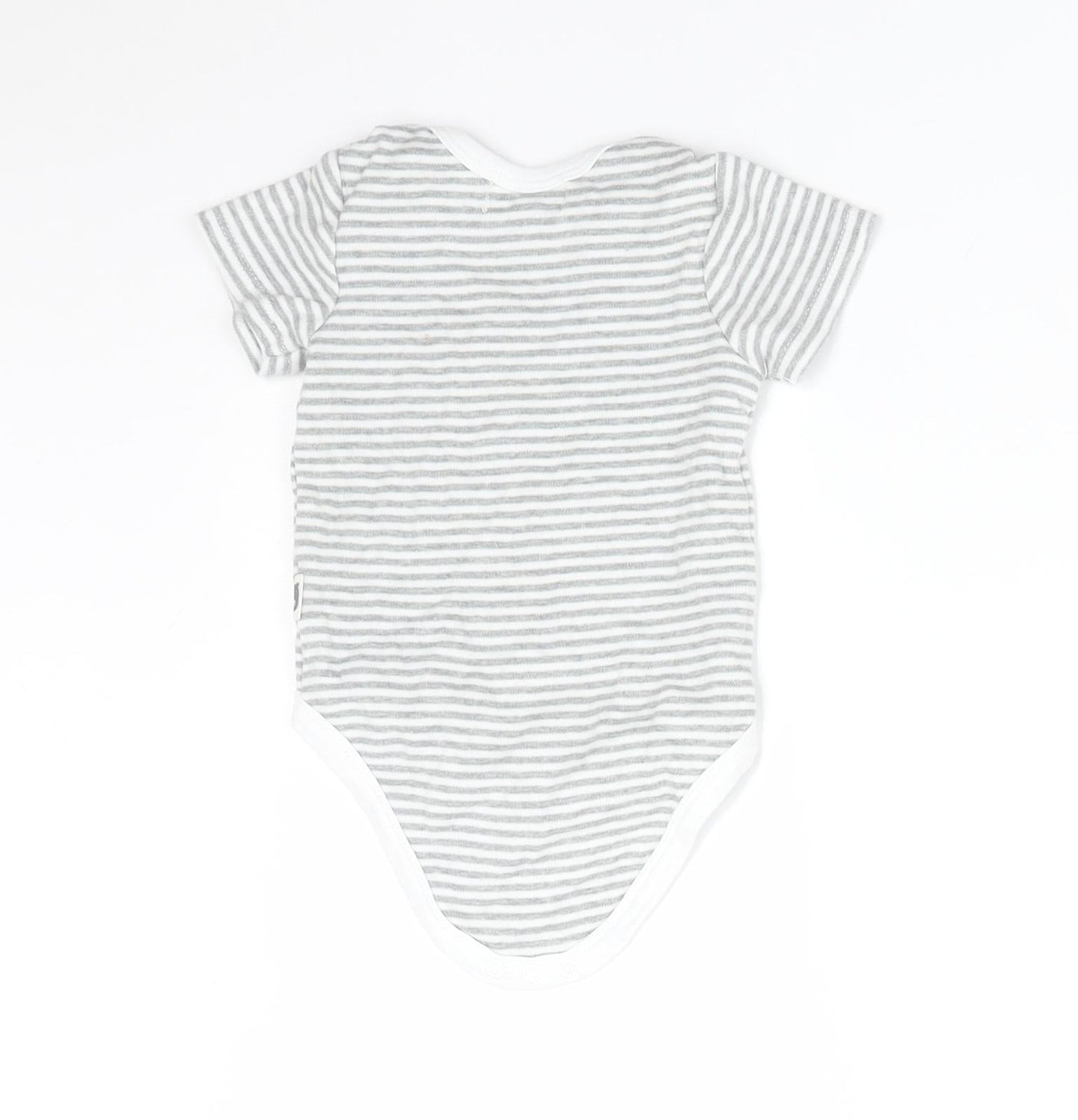 RABBIT BEAR Baby Multicoloured Striped Cotton Babygrow One-Piece Size 6-9 Months