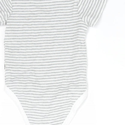 RABBIT BEAR Baby Multicoloured Striped Cotton Babygrow One-Piece Size 6-9 Months