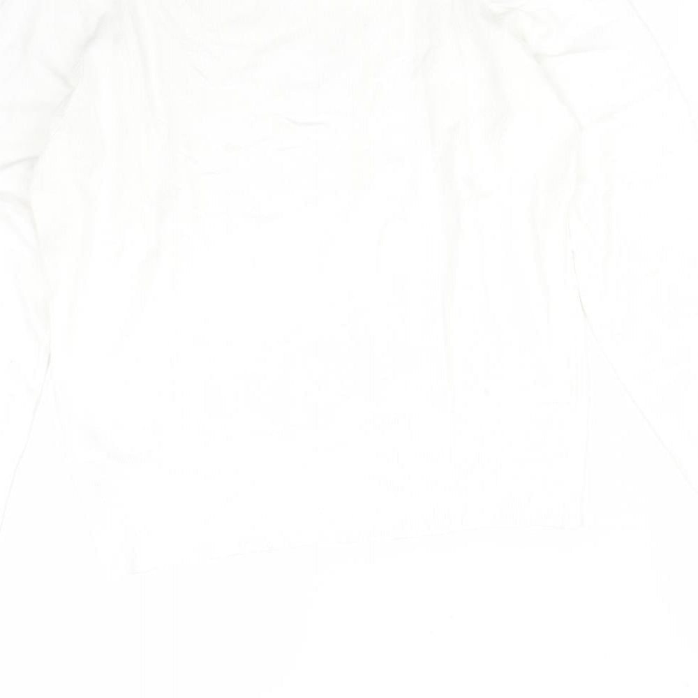 Womens UK Size M Oasis White Basic T-Shirt