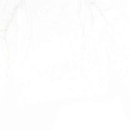 Womens UK Size M Oasis White Basic T-Shirt