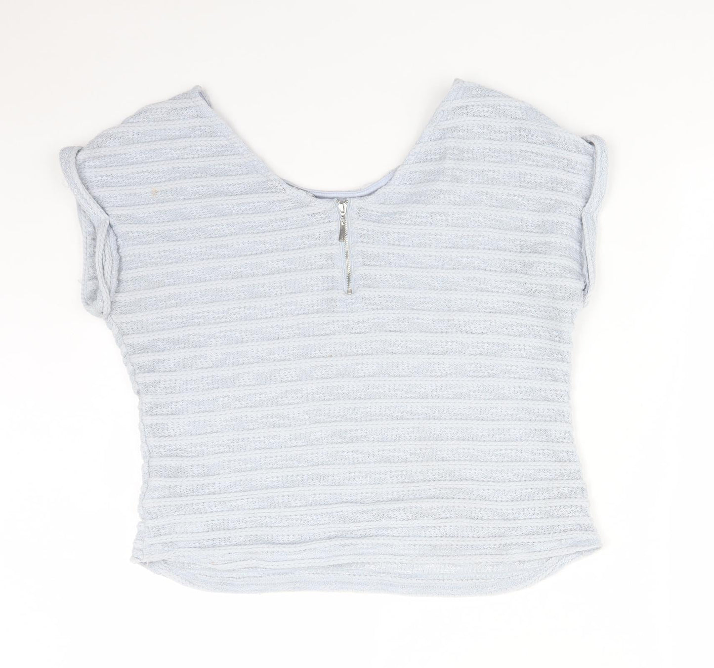 Womens UK Size 12 New Look Blue Basic T-Shirt
