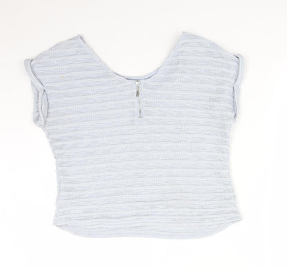 Womens UK Size 12 New Look Blue Basic T-Shirt