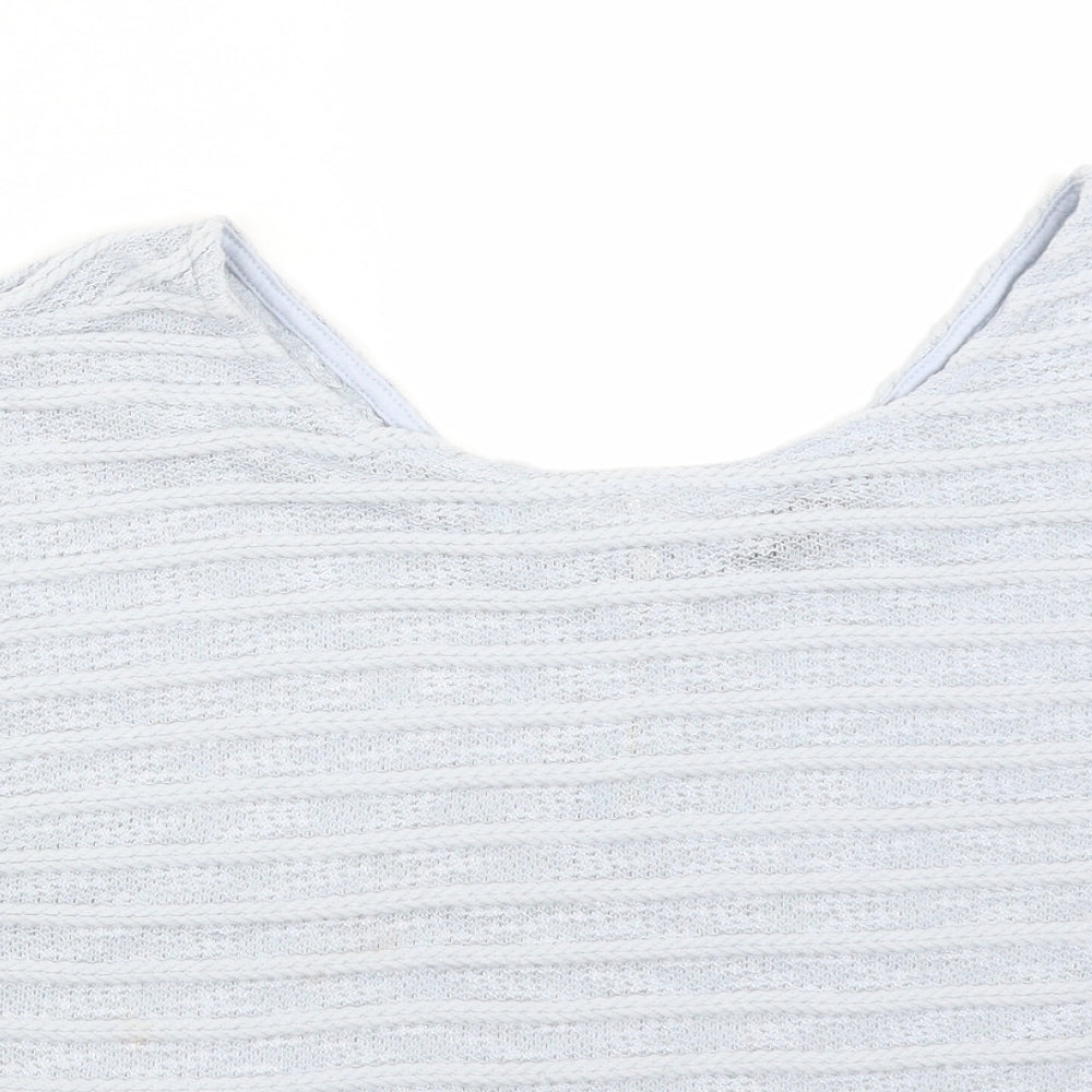 Womens UK Size 12 New Look Blue Basic T-Shirt