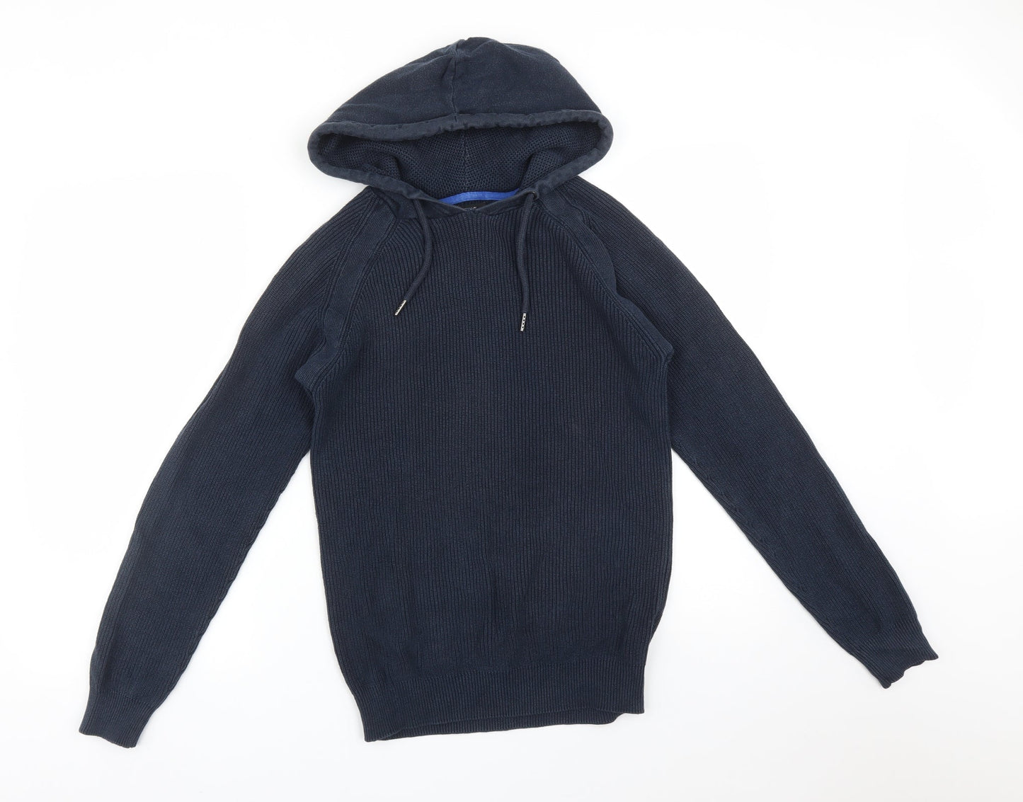 Mens UK Size XS NEXT Blue Pullover Hoodie