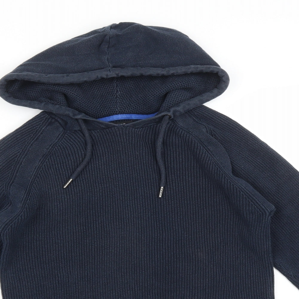 Mens UK Size XS NEXT Blue Pullover Hoodie