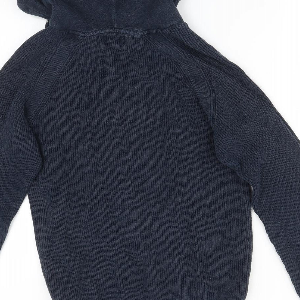 Mens UK Size XS NEXT Blue Pullover Hoodie