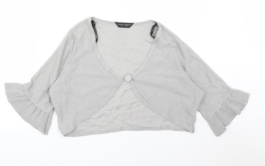 Womens UK Size 20 Dorothy Perkins Silver Cardigan Jumper