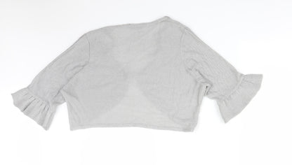 Womens UK Size 20 Dorothy Perkins Silver Cardigan Jumper