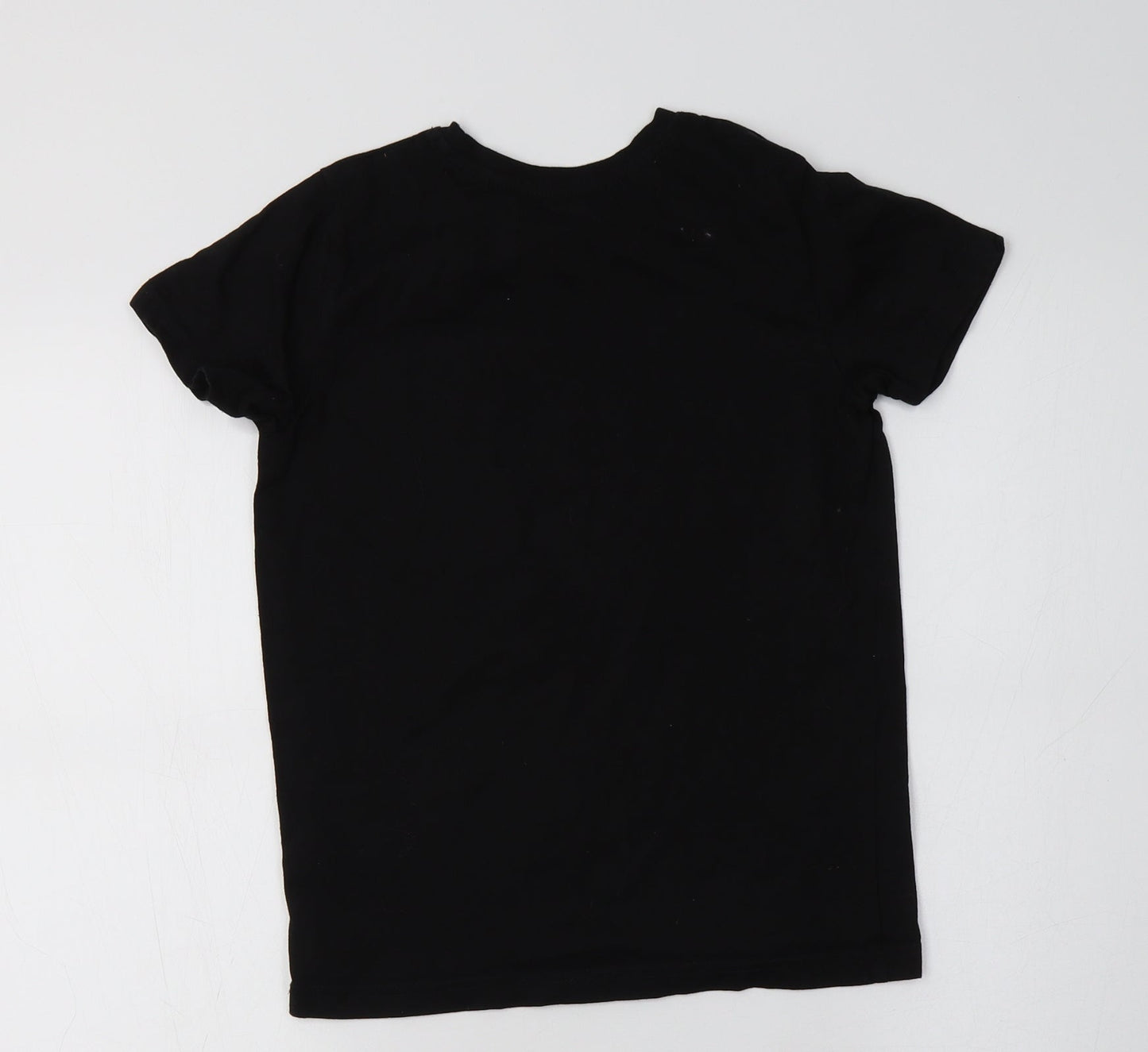Primark Boys Black  Cotton Basic T-Shirt Size 8-9 Years Crew Neck  - Harlem