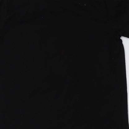 Primark Boys Black  Cotton Basic T-Shirt Size 8-9 Years Crew Neck  - Harlem