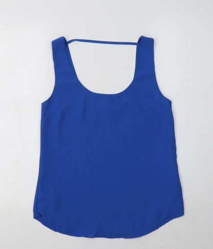 Womens UK Size 8 Oasis Blue Basic Tank