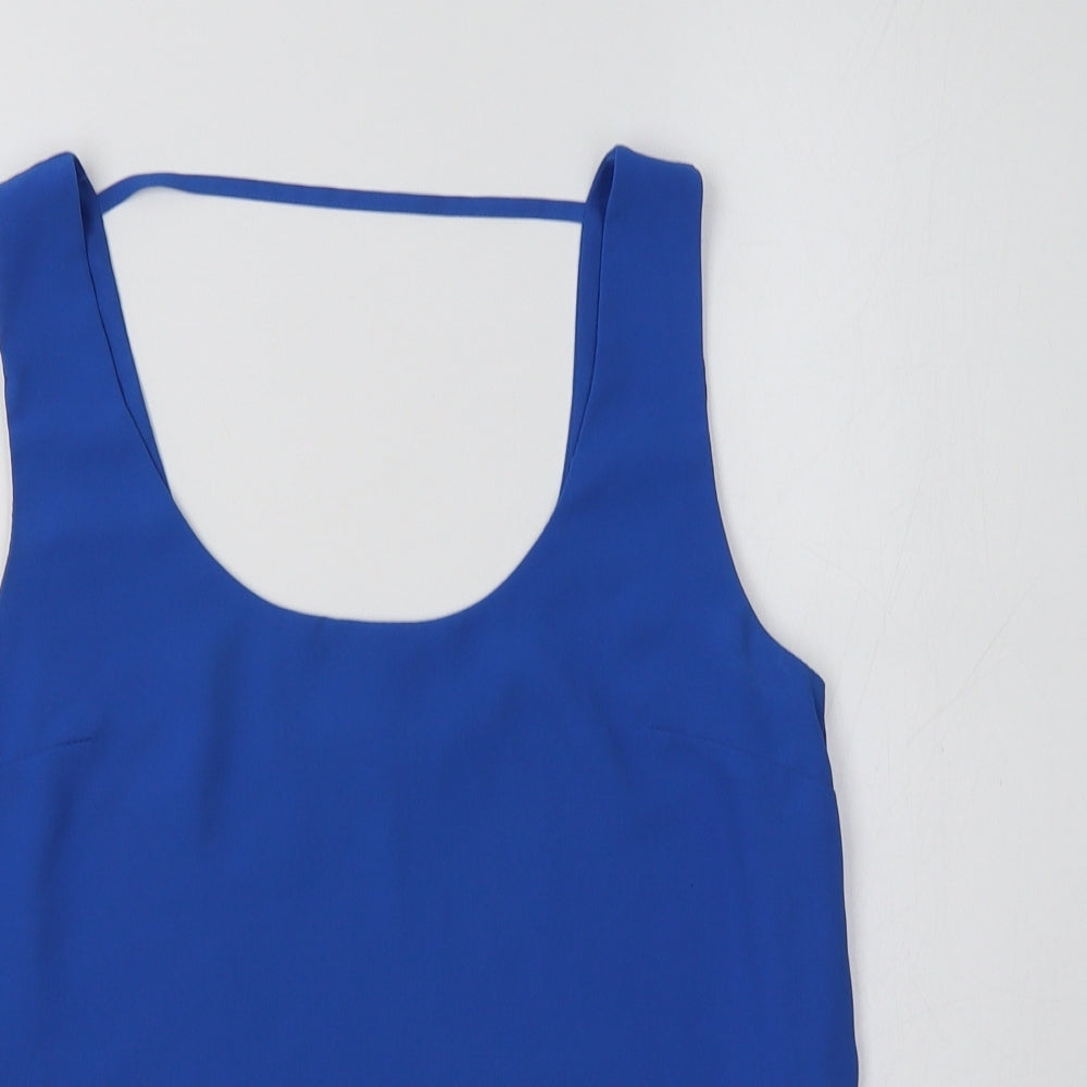 Womens UK Size 8 Oasis Blue Basic Tank