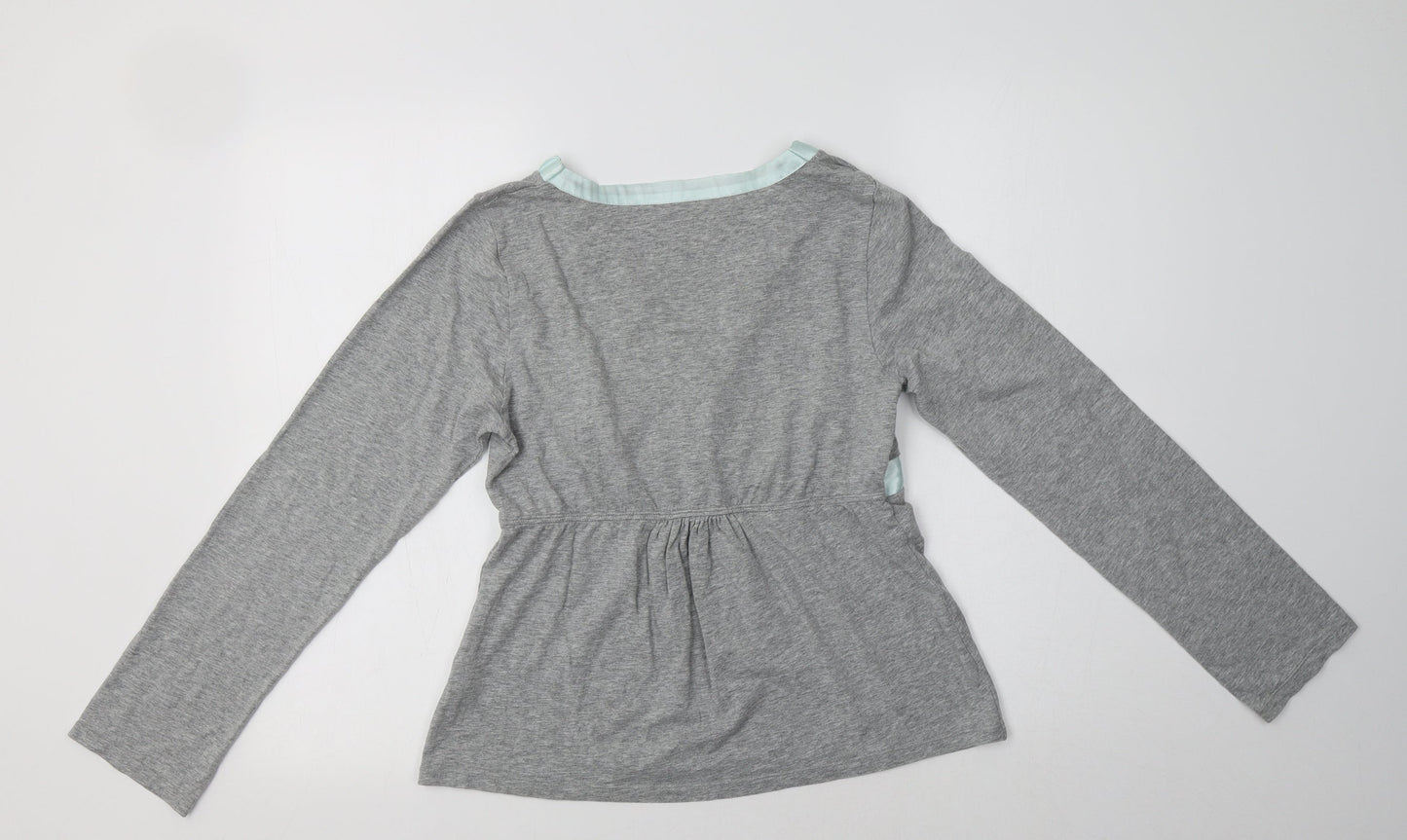 Lepel Womens Grey  Cotton Top Pyjama Top Size 12