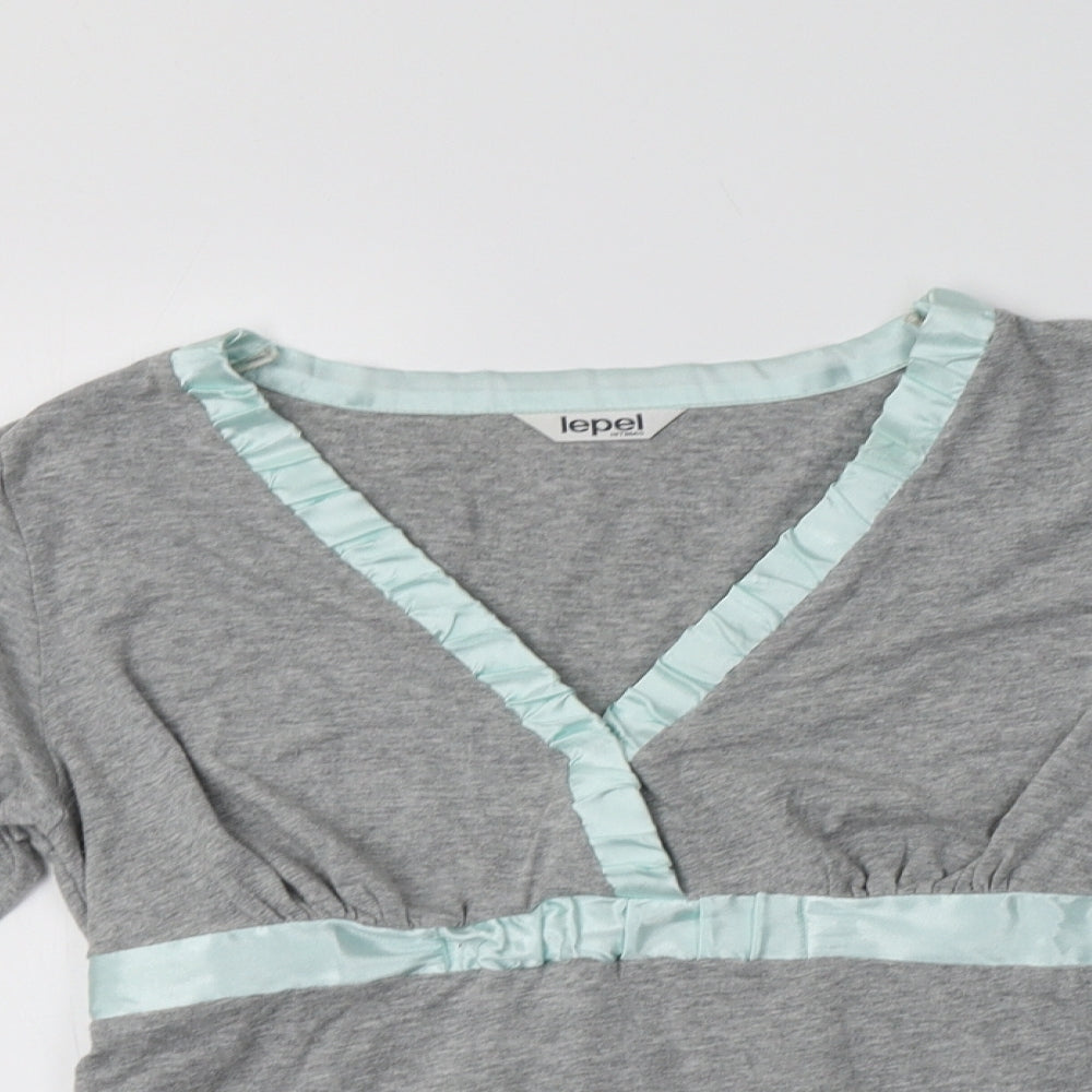 Lepel Womens Grey  Cotton Top Pyjama Top Size 12