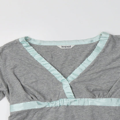 Lepel Womens Grey  Cotton Top Pyjama Top Size 12