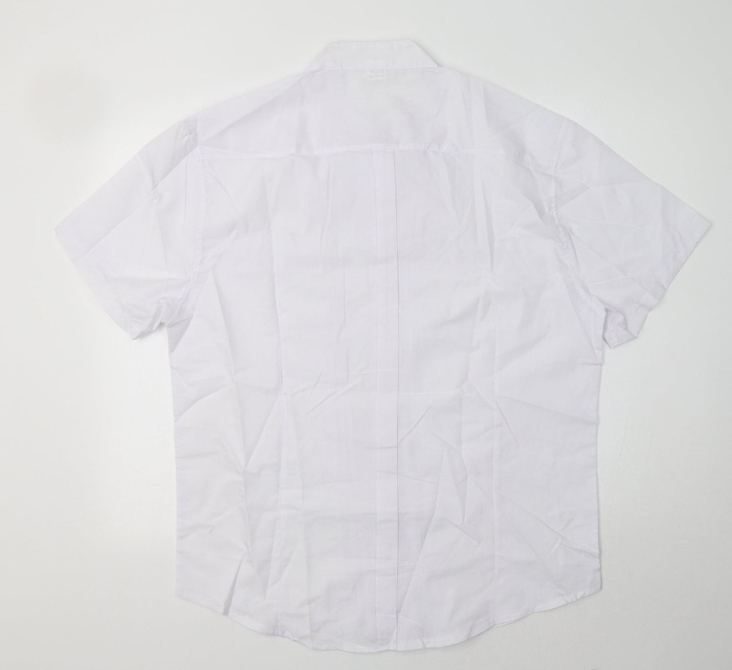 Womens UK Size 2XL Preworn White Basic Button-Up