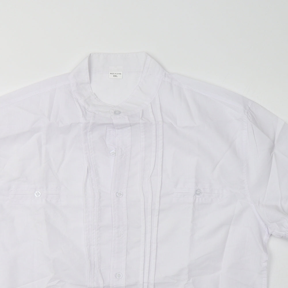 Womens UK Size 2XL Preworn White Basic Button-Up