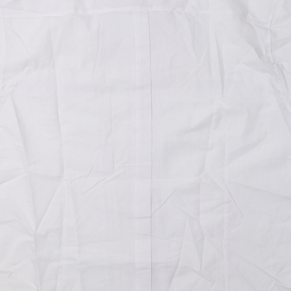Womens UK Size 2XL Preworn White Basic Button-Up