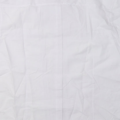 Womens UK Size 2XL Preworn White Basic Button-Up