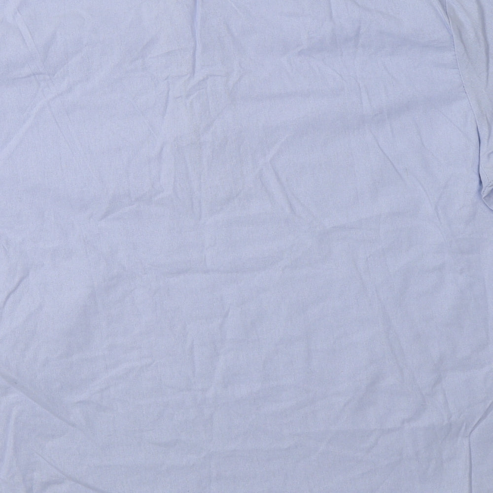 Womens UK Size 2XL Preworn Blue Basic Button-Up
