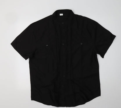 Womens UK Size 2XL Preworn Black Basic Blouse