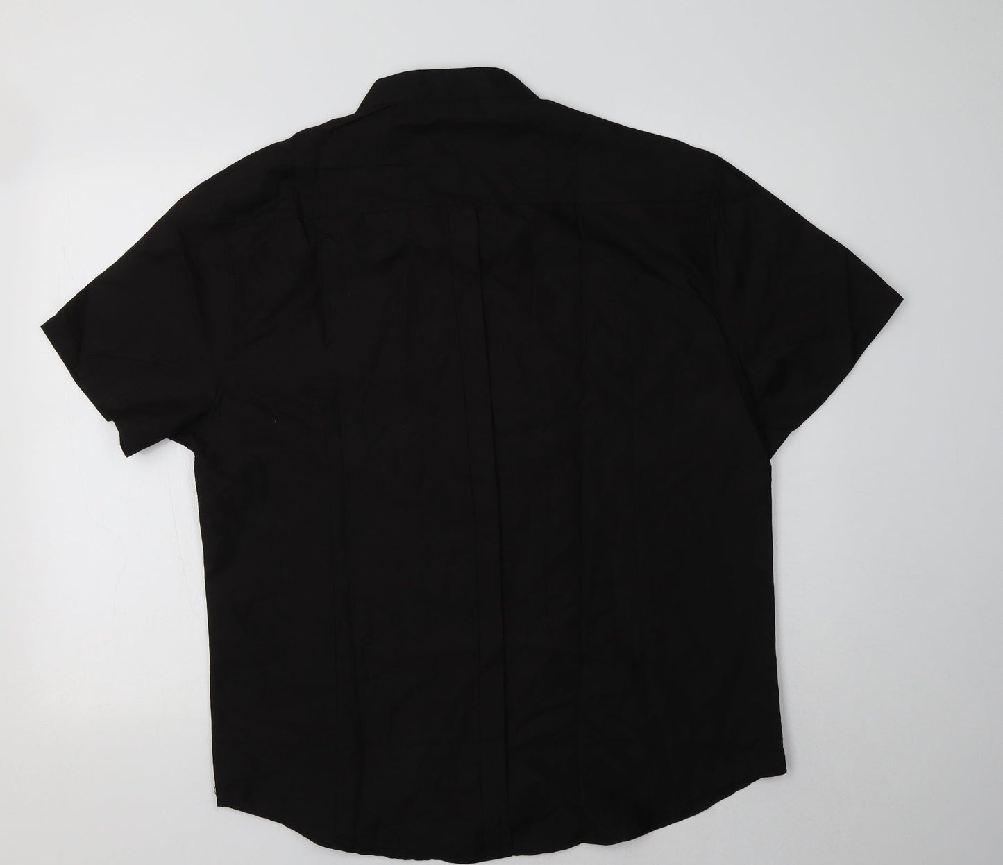 Womens UK Size 2XL Preworn Black Basic Blouse