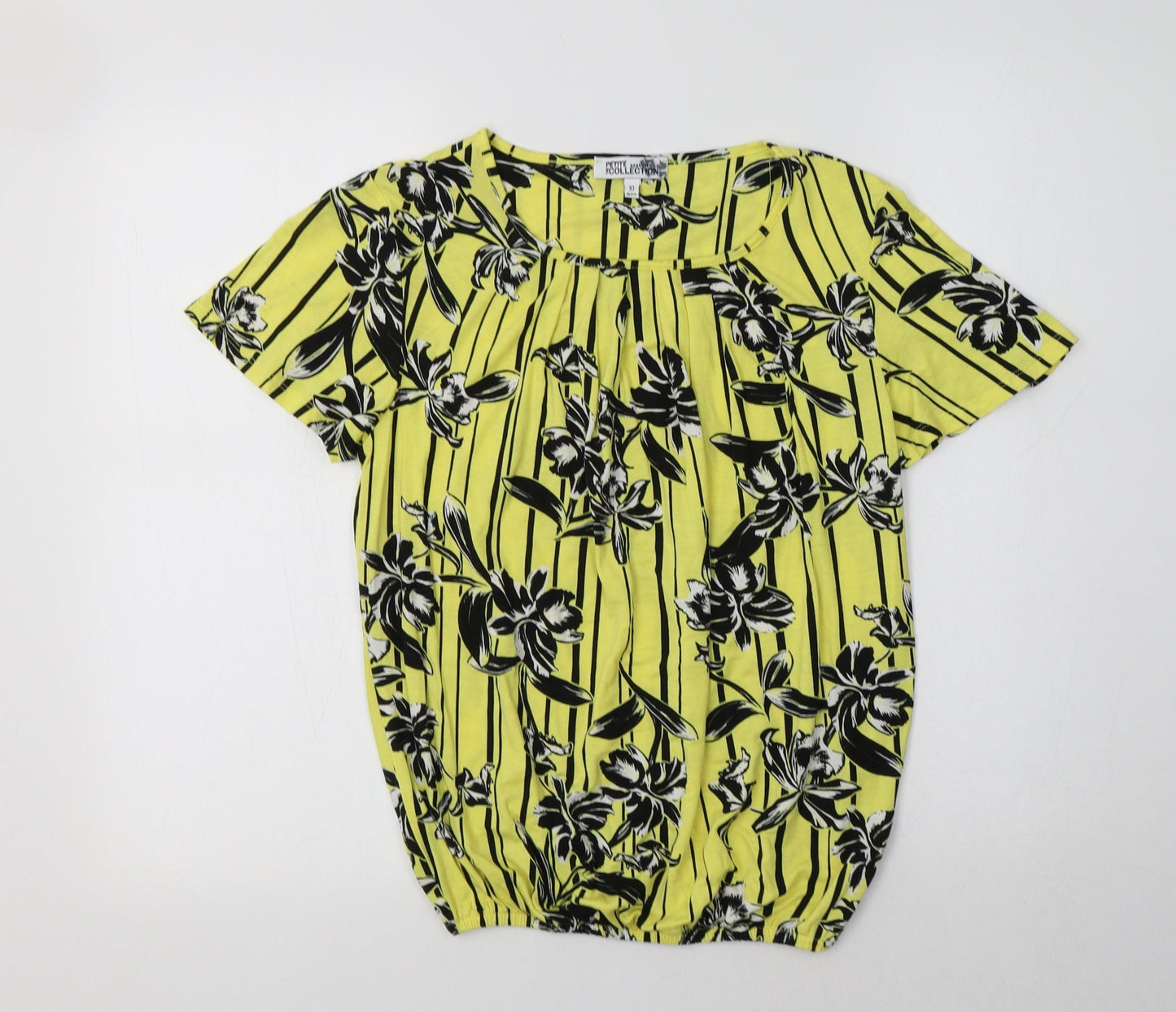 Womens UK Size 10 Debenhams Yellow Basic Blouse