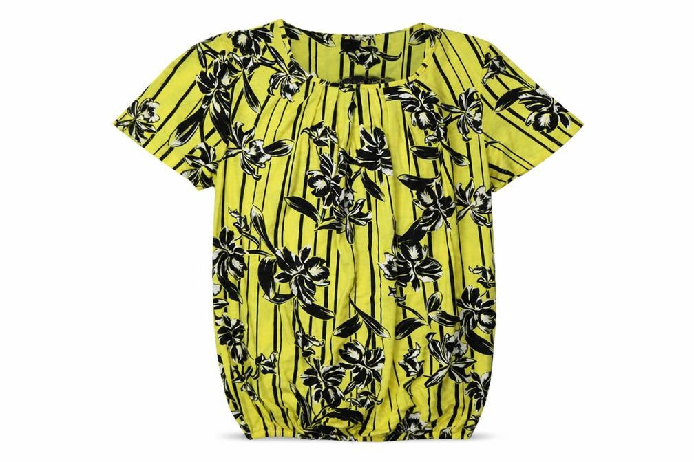 Womens UK Size 10 Debenhams Yellow Basic Blouse