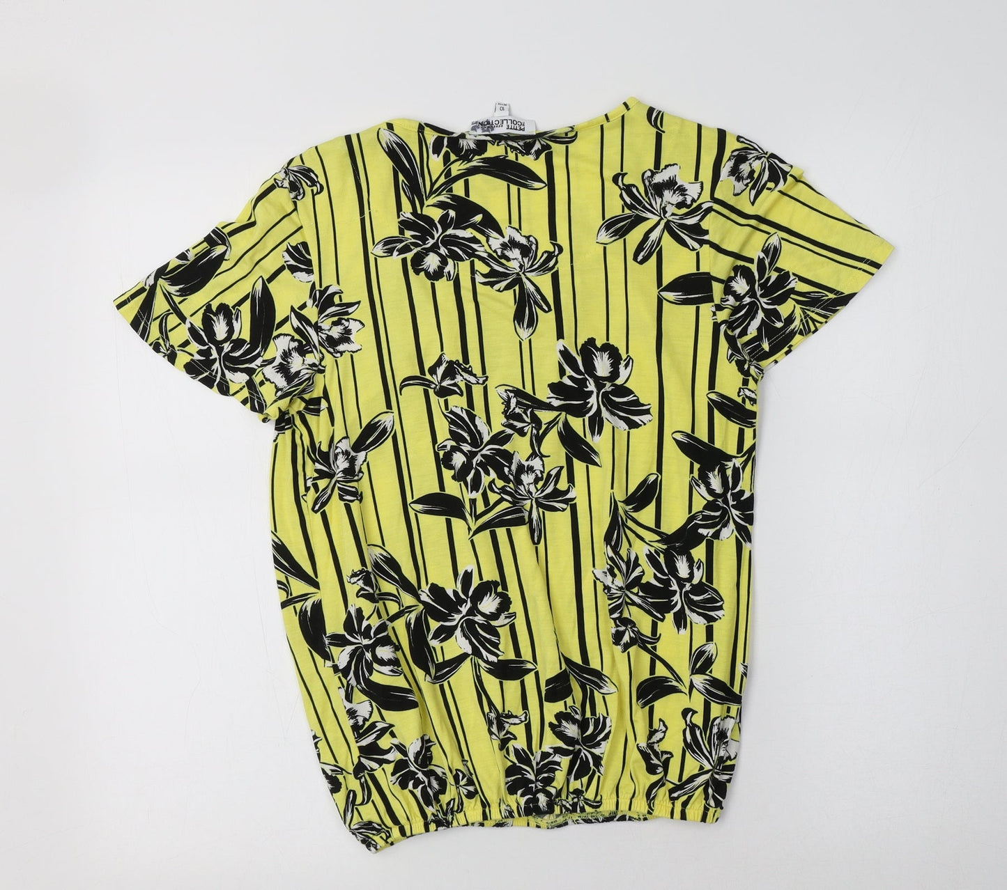 Womens UK Size 10 Debenhams Yellow Basic Blouse
