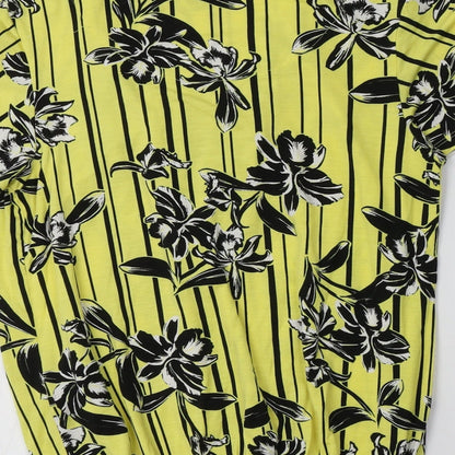 Womens UK Size 10 Debenhams Yellow Basic Blouse
