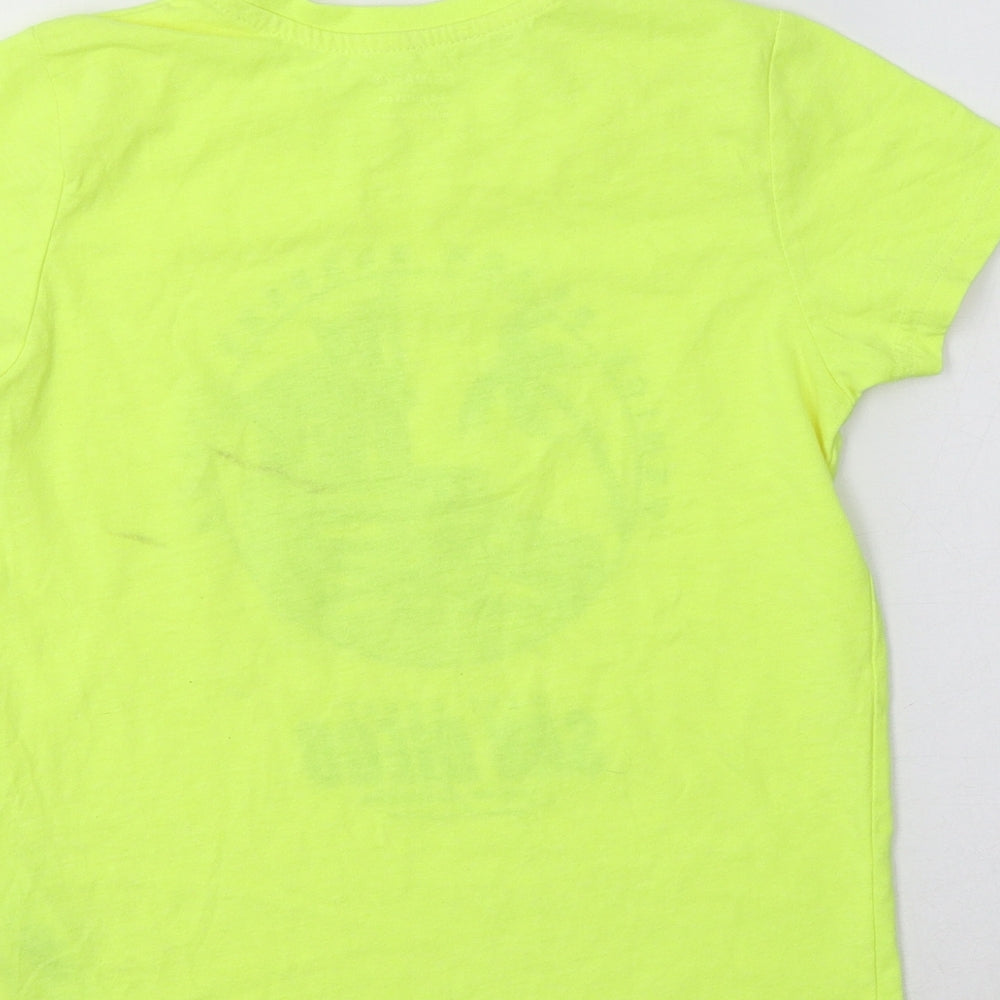 Primark Girls Yellow  Polyester Basic T-Shirt Size 7-8 Years Crew Neck  - San Diego