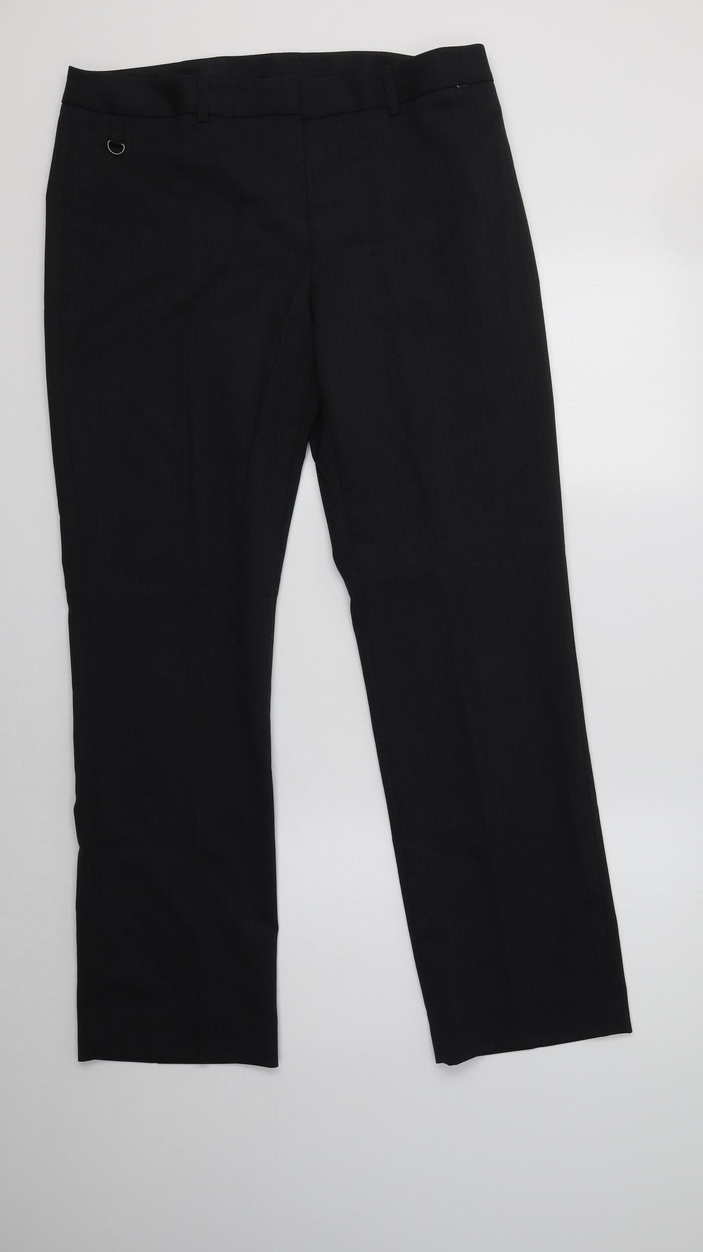 Womens UK Size 14 Preworn Regular Fit Dress Pants Grey Trousers
