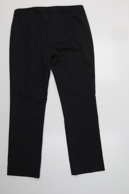 Womens UK Size 14 Preworn Regular Fit Dress Pants Grey Trousers