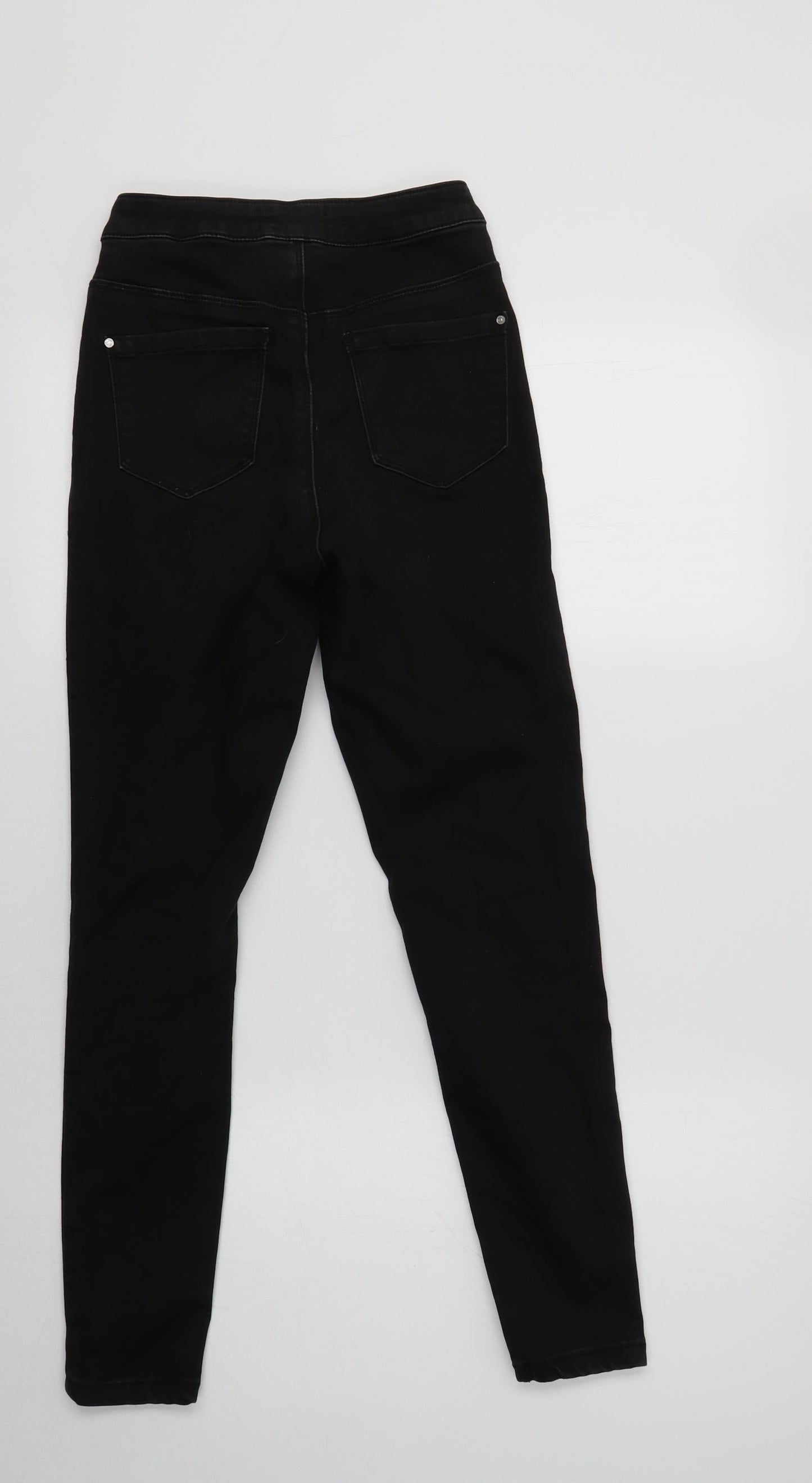 Missguided Womens Black  Cotton Skinny Jeans Size 8 L26 in Regular