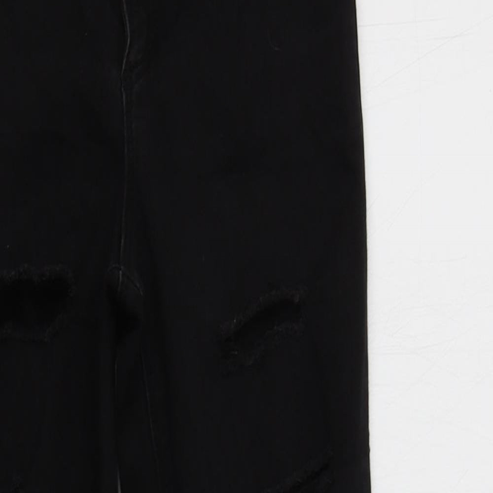 Missguided Womens Black  Cotton Skinny Jeans Size 8 L26 in Regular