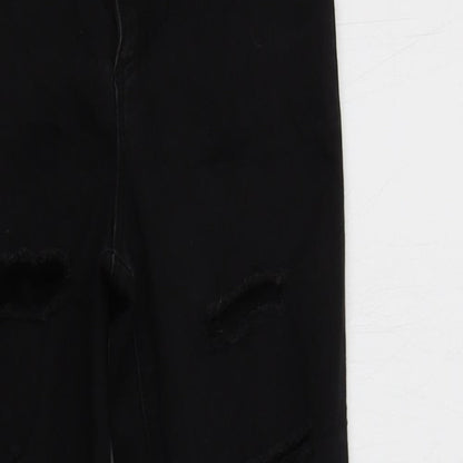 Missguided Womens Black  Cotton Skinny Jeans Size 8 L26 in Regular