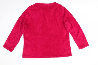 Love To Lounge Womens Red Animal Print Polyester  Pyjama Top Size 14   - Christmas Pyjama Top