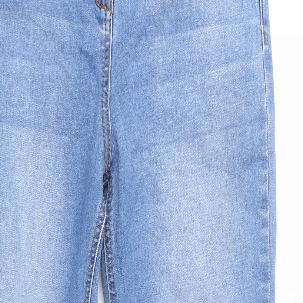 I Love Girlswear Girls Blue  Cotton Skinny Jeans Size 12 Years  Regular Zip - Distressed Jeans