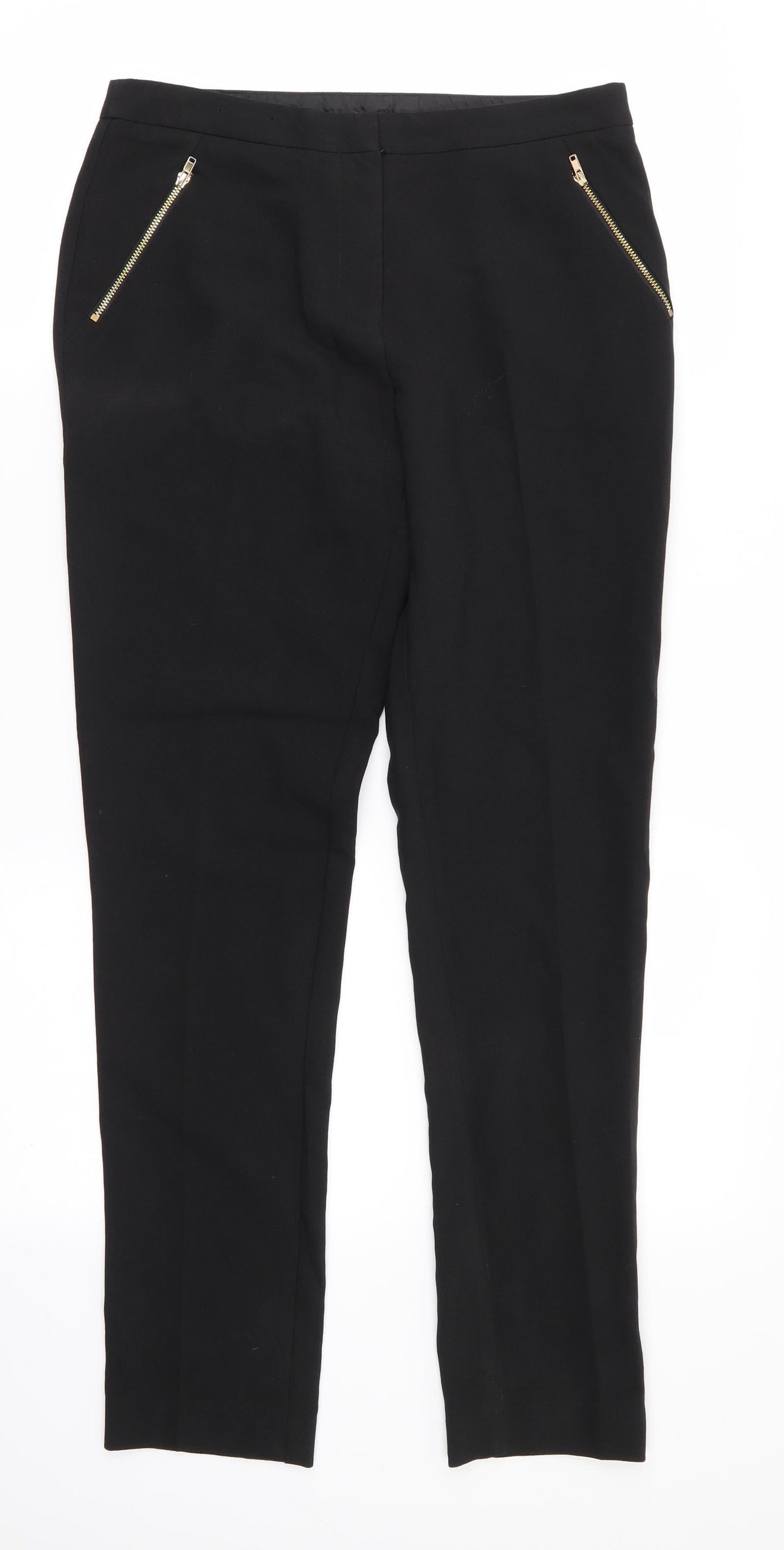 Womens UK Size 8 New Look Regular Fit  Black Trousers