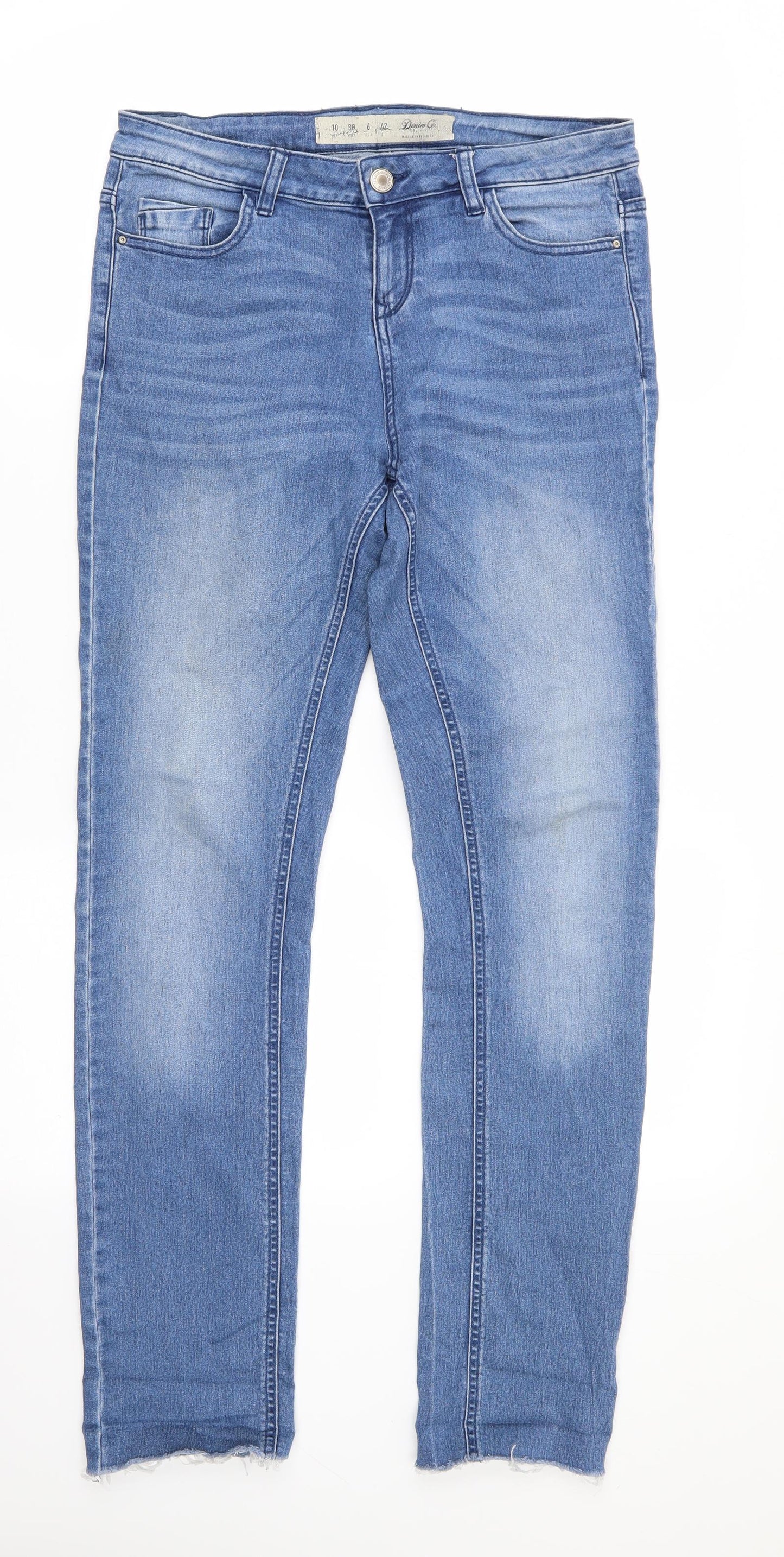 Denim Co Womens Blue  Cotton Skinny Jeans Size 10 L30 in Regular