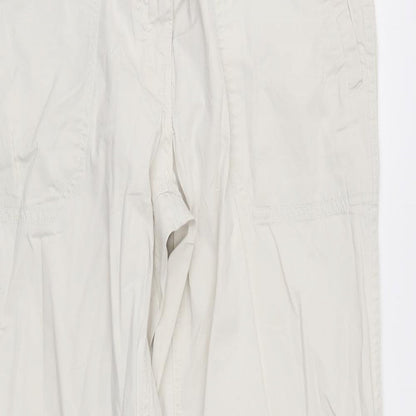 Womens UK Size 12 H&M Regular Fit Chino Ivory Trousers