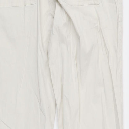 Womens UK Size 12 H&M Regular Fit Chino Ivory Trousers
