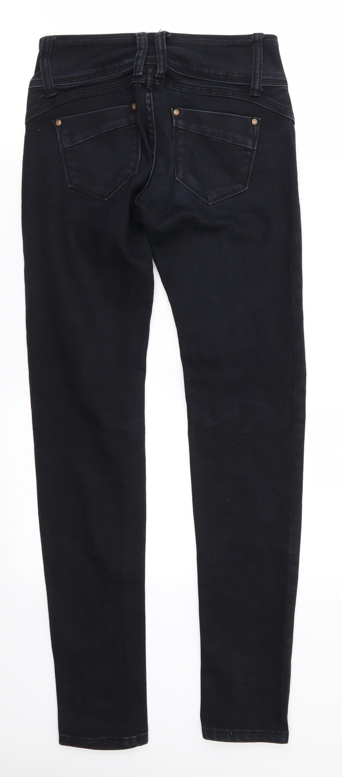 Miss R J New Fashion Womens Blue  Cotton Skinny Jeans Size 8 L31 in Regular  - Blue Black mix Deep waistable