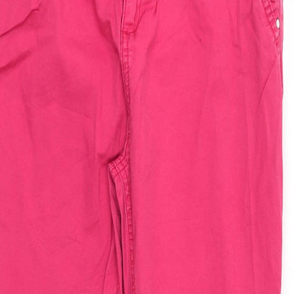 YFL Reserved Womens Red  Cotton Cropped Trousers Size 8 L25 in Regular