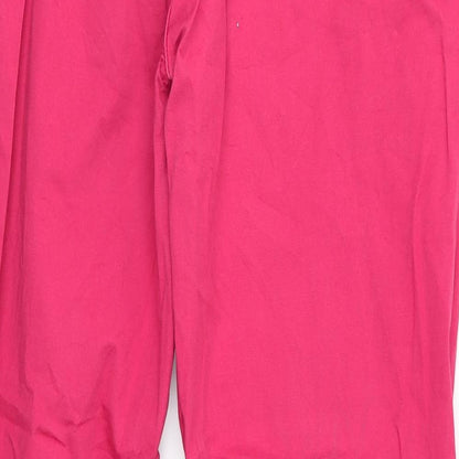 YFL Reserved Womens Red  Cotton Cropped Trousers Size 8 L25 in Regular