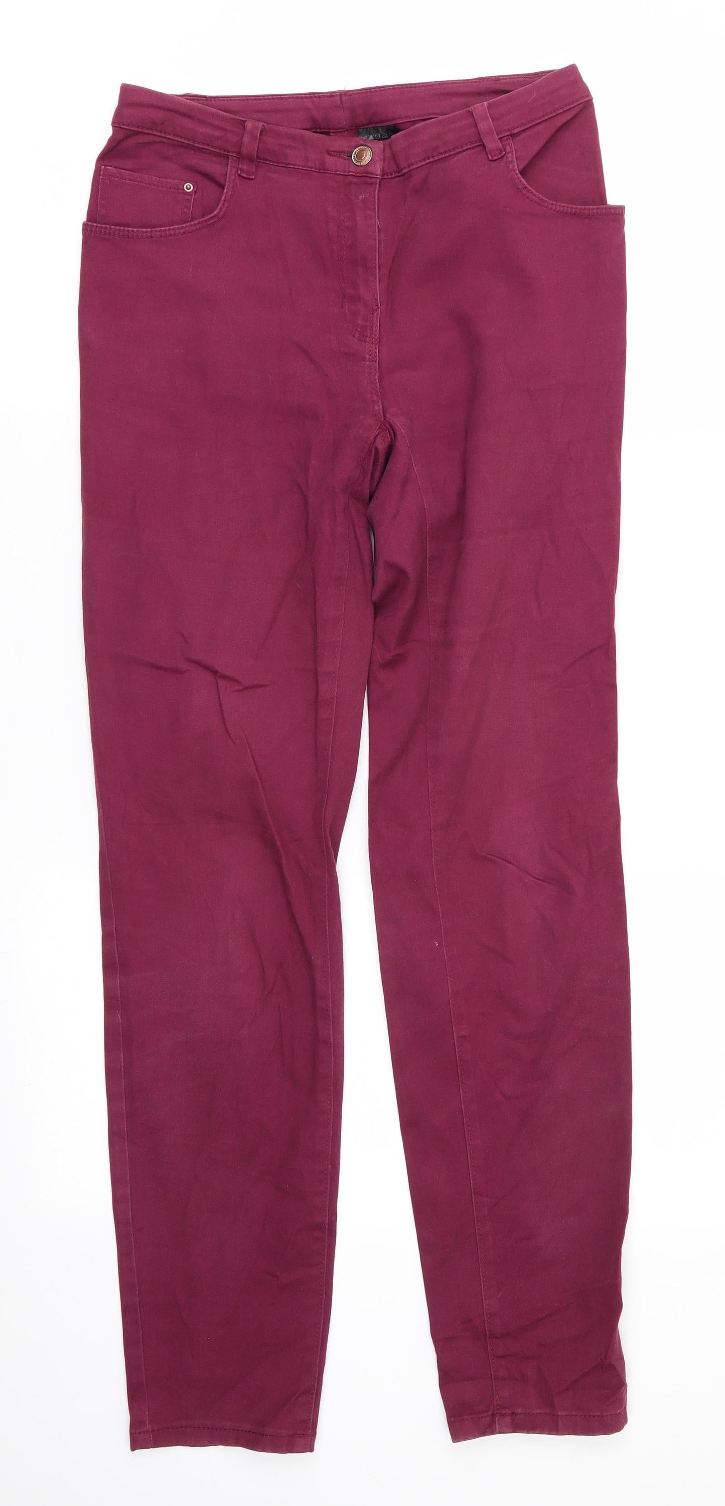 Womens UK Size  Preworn  Straight Red Jeans