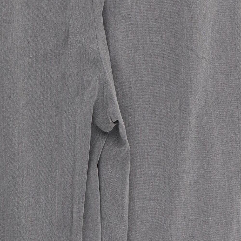 Topshop Womens Grey  Polyester Trousers  Size 10 L26 in Regular  - Light Grey