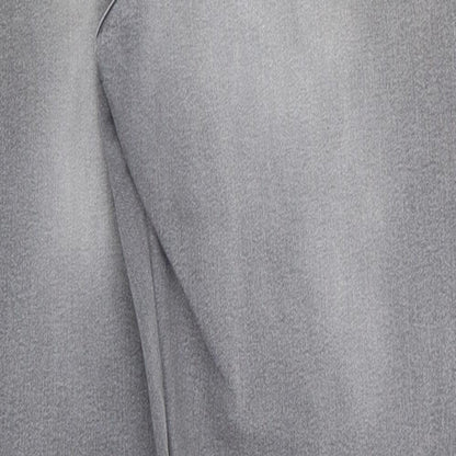 Monsoon Womens Grey Floral Cotton Straight Jeans Size 12 L27 in Regular  - Embroidered back pockets